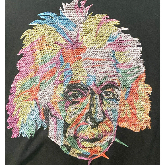 Albert‎ Einstein Bio World T-shirt Black Rainbow Einstein Size Medium Cotton - Picture 6 of 6
